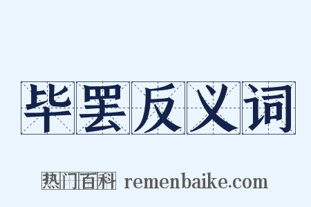 毕罢反义词是什么意思的图片
